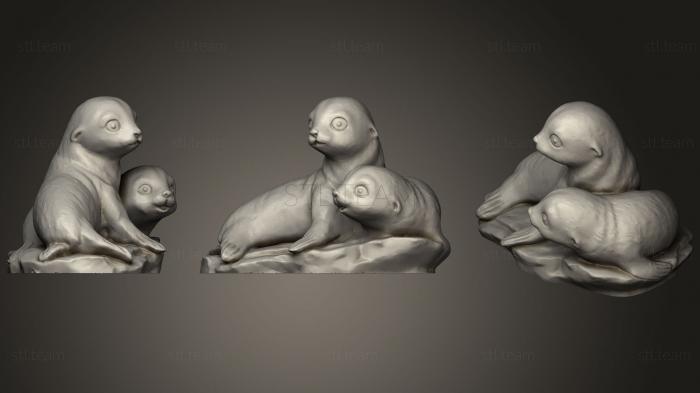 3D модель Детеныши Морских львов (STL)